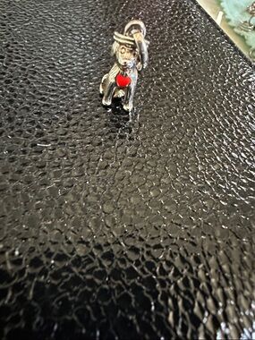 Links of London Silver dog charm with heart